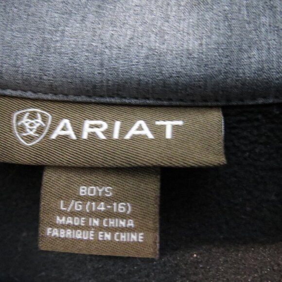 Ariat Softshell Jacket Charcoal Wind & Water Protection Boys Youth XL (14-16) - Picture 7 of 10